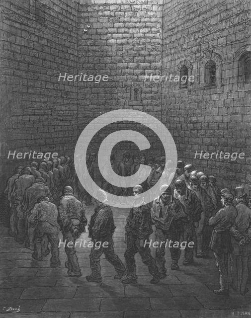 'Newgate - Exercise Yard', 1872.  Creator: Gustave Doré.
