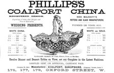 Advertisement for Phillips’s Coalport China, 1890. Creator: Unknown.