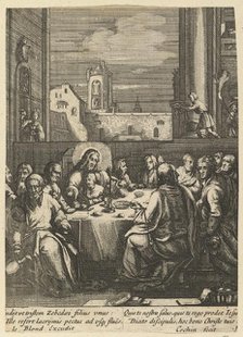 The Last Supper, from The Passion of Christ, mid 17th century. Creator: Nicolas Cochin.