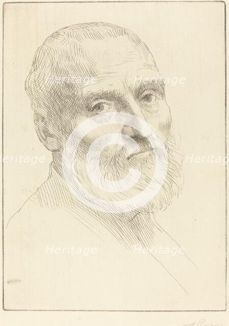 Study for Head of a Man (Etude de tete d'homme). Creator: Alphonse Legros.