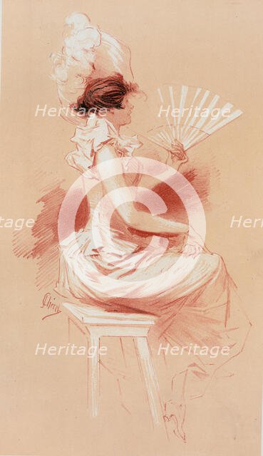 Dessin original pour les "Maîtres de l'Affiche"., c1897. Creators: Jules Cheret, Imprimerie Chaix.