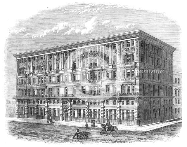 The Grosvenor Mansions, Victoria-Street, Westminster, 1868. Creator: Unknown.