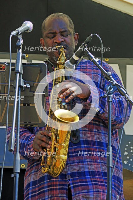Jason Yarde, Hexagonal, Battle Jazz Weekend, Battle, East Sussex, 24 July 2022. Creator: Brian O'Connor.