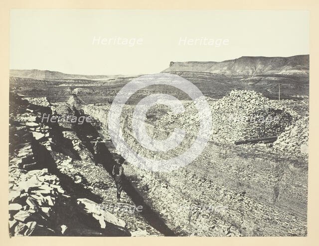 Burning Rock Cut, Green River Valley, 1868/69. Creator: Andrew Joseph Russell.