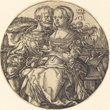 A Couple of Lovers Seated, 1529. Creator: Heinrich Aldegrever.