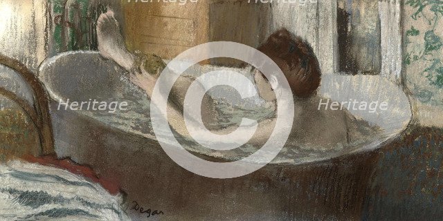 Woman in her Bath, Sponging her Leg, 1883-1884. Artist: Degas, Edgar (1834-1917)