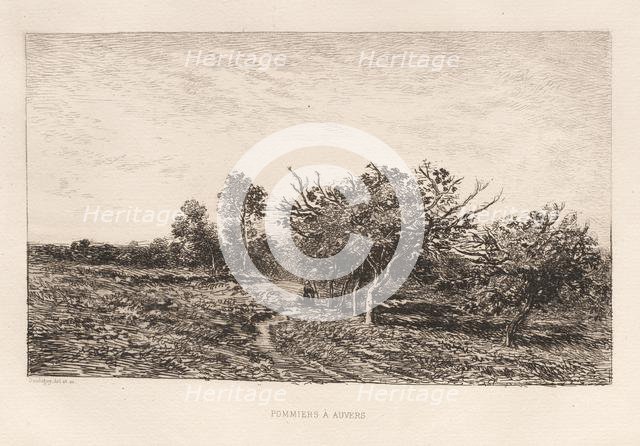 Apple Trees at Auvers (Pommiers à Auvers), 1877. Creator: Charles François Daubigny (French, 1817-1878).