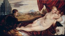 Venus with the Organ Player, c. 1550. Artist: Titian (1488-1576)