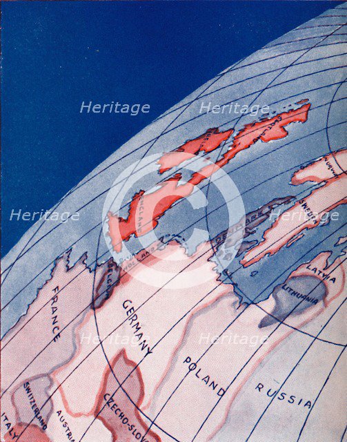 'The British Isles and Northern Europe at 6am on mid-summer day', 1935. Artist: Unknown.