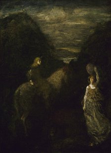 King Cophetua and the Beggar Maid, by 1906 or 1907. Creator: Albert Pinkham Ryder.