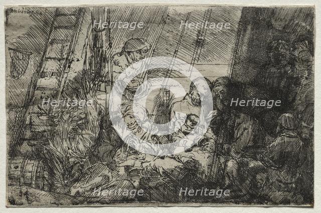 The Circumcision In the Stable, 1654. Creator: Rembrandt van Rijn (Dutch, 1606-1669).