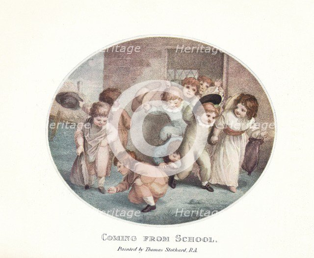 'Coming from School' (1906). Artist: Unknown.