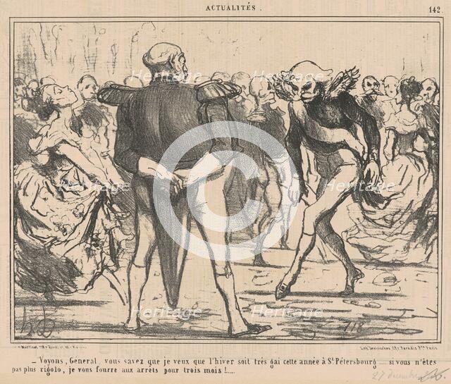 Voyons, genéral ..., 19th century. Creator: Honore Daumier.