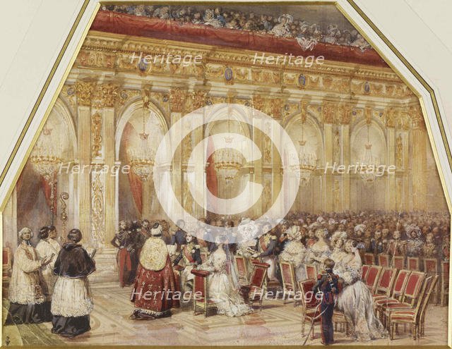 The Marriage of Prince Ferdinand Philippe d'Orleans and Duchess Helene of Mecklenburg-Schwerin, 1837 Creator: Lami, Eugène Louis (1800-1890).