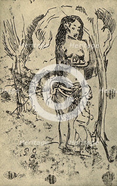 'Sketch', 1936. Artist: Paul Gauguin.