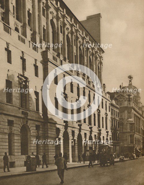 'Buildings Representative of New London in Moorgate Street', c1935. Creator: Walter Benington.