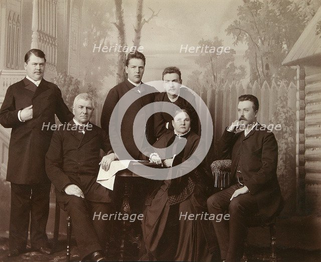 Portrait of the family of Sophia Perovskaya, 1860s. Artist: Unknown