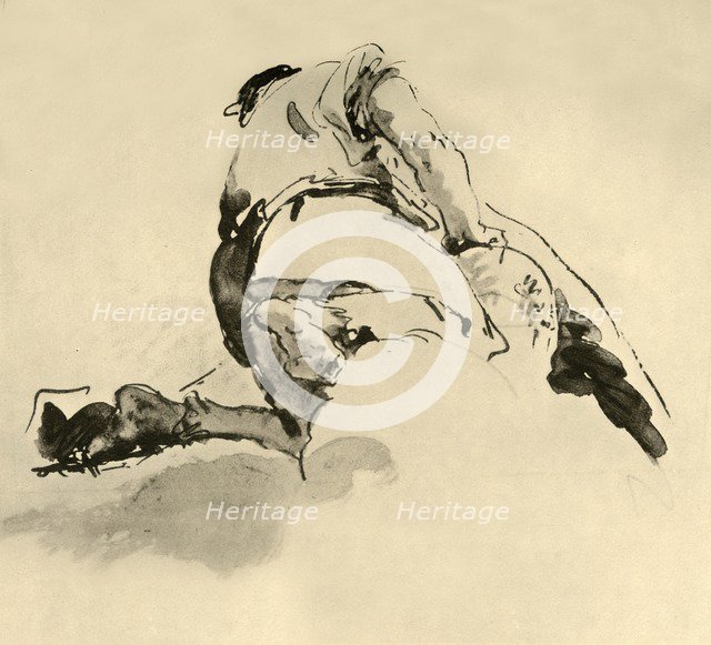 'Kneeling Figure seen from behind', mid 18th century, (1928). Artist: Giovanni Battista Tiepolo.