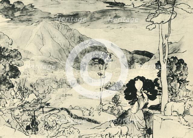 View from Trento, 1815, (1943). Creator: Carl Philipp Fohr.