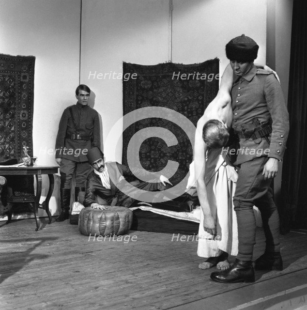 A scene from the Terence Rattigan play, Ross, Worksop College, Nottinghamshire, 1963.  Artist: Michael Walters