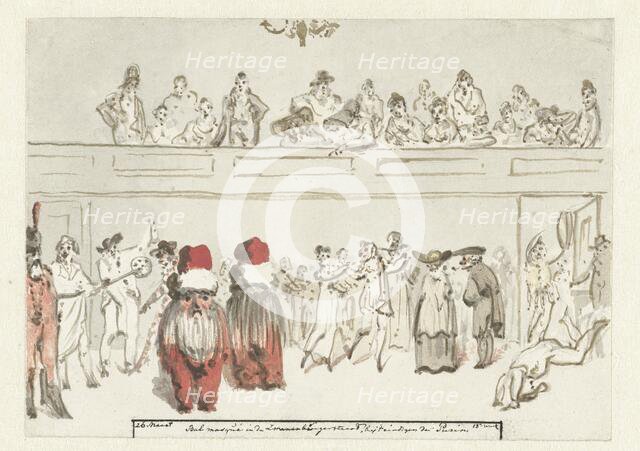 Bal Masqué in the Zwanenburgerstraat (diary, March 26), 1805-1808. Creator: Christiaan Andriessen.