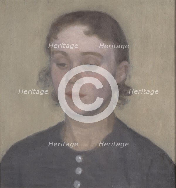 The Artist's Wife, Ida Hammershoi, née Ilsted, 1894. Creator: Vilhelm Hammershøi.