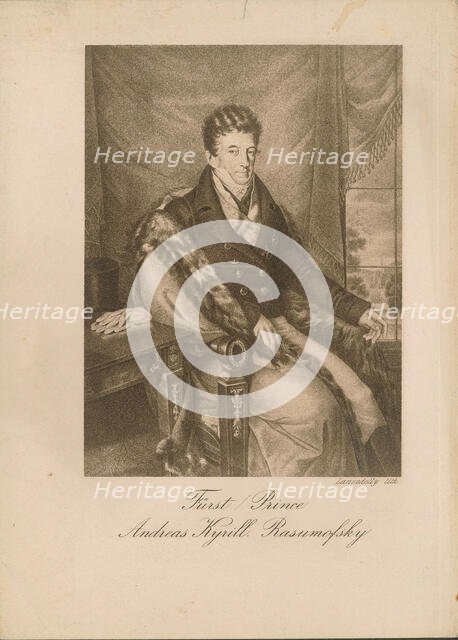 Portrait of Count Andrey Razumovsky (1752-1836) . Creator: Lanzedelly, Josef, the Elder (1772-1831).