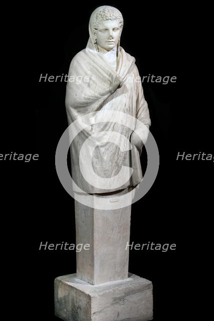 Herma of Hermes (From the Tempio di Apollo) , 1st century. Creator: Art of Ancient Rome, Classical sculpture  .