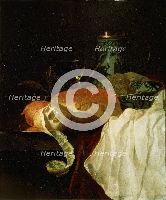 'Fruit, Bread and Wine', 17th century.  Artist: Juriaen van Streeck