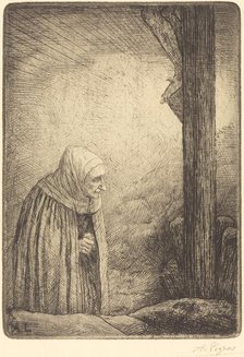 Woman at the Foot of the Cross (Femme au calvaire). Creator: Alphonse Legros.