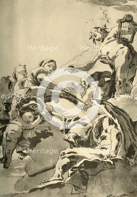 'Apollo, the Muses and Chronos', c1730, (1928). Artist: Giovanni Battista Tiepolo.