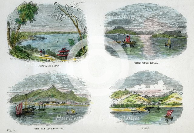 Views of the chief towns and ports of Japan, c1880. Artist: Unknown