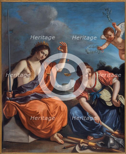 Allegories of justice and peace, First half of the 17th century. Creator: Guercino (1591-1666).