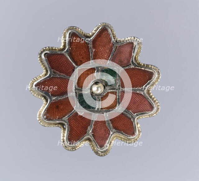 Rosette Brooch, Frankish, 6th century. Creator: Unknown.