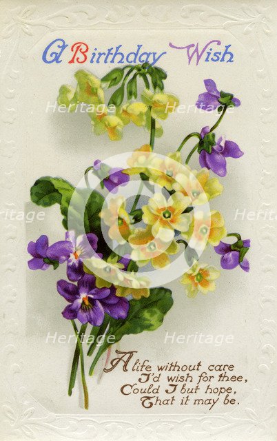 Birhday card, c1934. Artist: Unknown