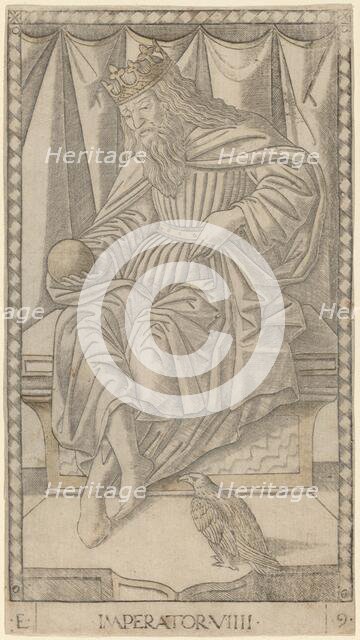 Imperator (Emperor), c. 1465. Creator: Master of the E-Series Tarocchi.