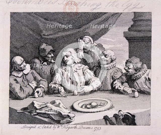 'Columbus breaking the egg', 1753. Artist: William Hogarth