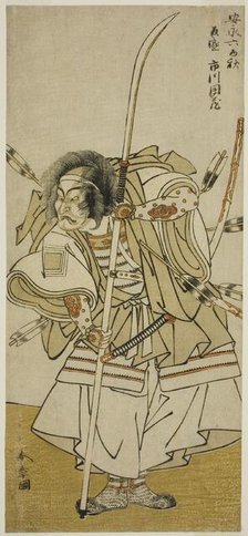 The Actor Ichikawa Danzo IV as Taira no Tomomori in the Play Yoshitsune Sembon-zakura..., c. 1777. Creator: Shunsho.