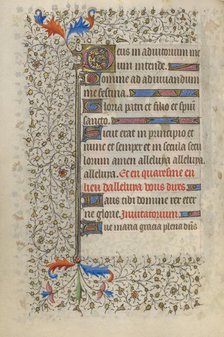 Decorated Text Page; Book of Hours, about 1415-1420. Creator: Unknown.