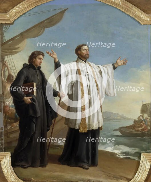 Saint Francis Xavier lands in China, 1753. Creator: Vien, Joseph Marie (1716-1809).