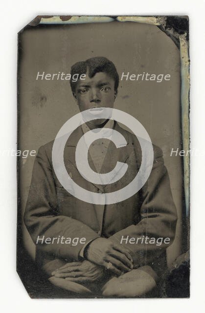 Tintype of a man, 1856-1900. Creator: Unknown.