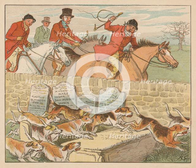 'As the hounds come into view', c1883. Creator: Randolph Caldecott.