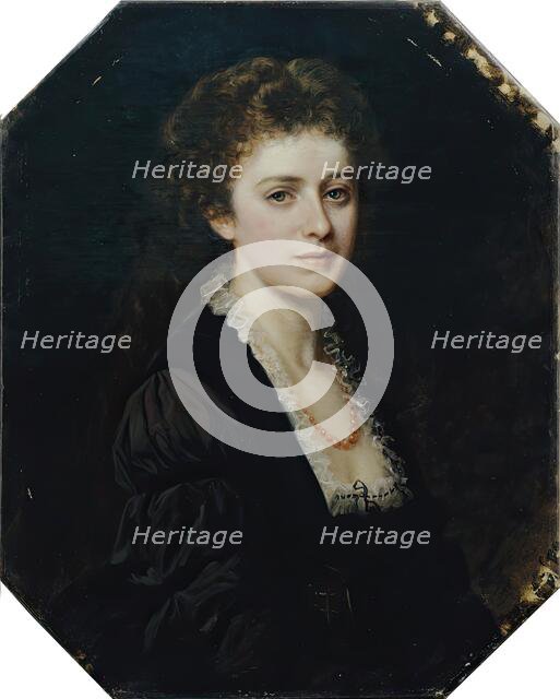 Portrait of a lady, 1875. Creator: Eduard von Engerth.