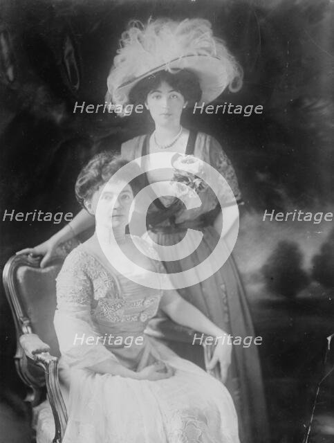 Mrs. Thos. Walsh and Mrs. McLean, her daughter, 1910. Creator: Bain News Service.