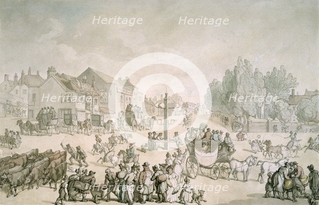 Elephant and Castle, Southwark, London, c1805-c1820. Artist: Thomas Rowlandson