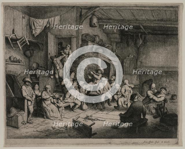 The Dance in the Inn, 1652. Creator: Adriaen van Ostade (Dutch, 1610-1684).