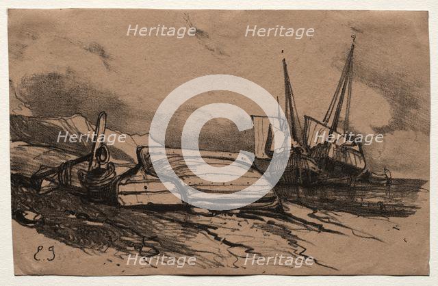 Six Marines, 1833. Creator: Eugène Isabey (French, 1803-1886).