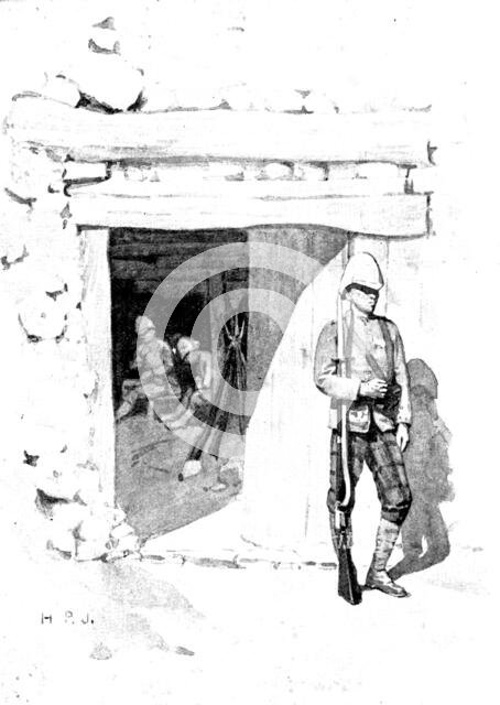 Sketches in Chitral: Gateway of Mundia Khan, 1895. Creator: George Meisenbach.