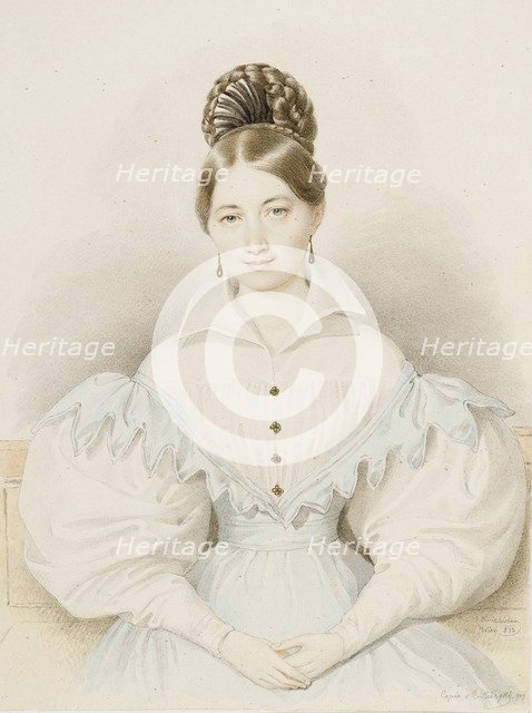 Portrait of Anna Plochl (1804-1885), Freifrau von Brandhofen (Copy), 1832.