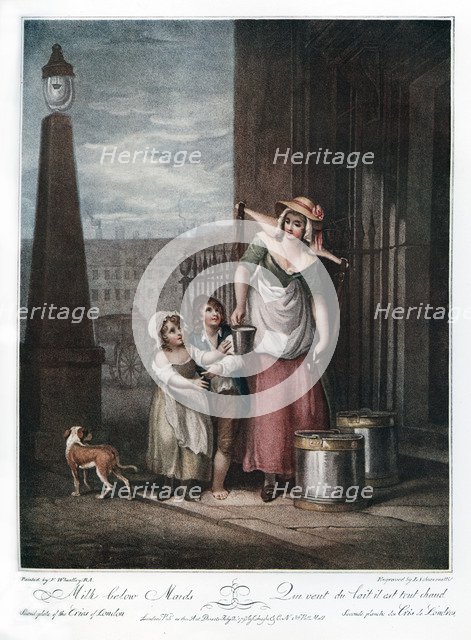 'Milk Below Maids', 1793.Artist: Luigi Schiavonetti